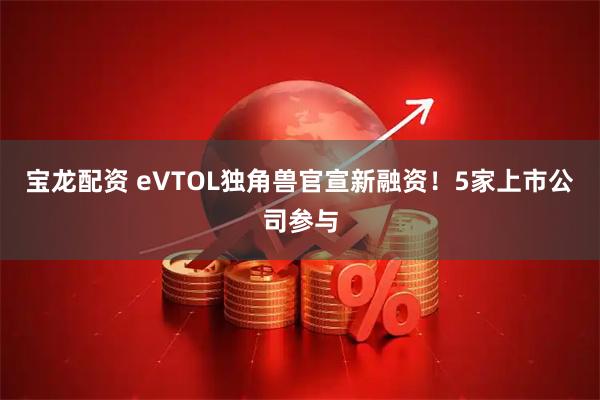 宝龙配资 eVTOL独角兽官宣新融资！5家上市公司参与